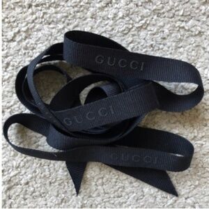 Authentic Gucci Black Ribbon.176 cm.